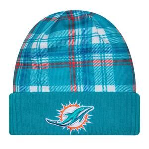 NEW - 2024 New Era Cold Weather Statement Knit Beanie (Miami Dolphins)